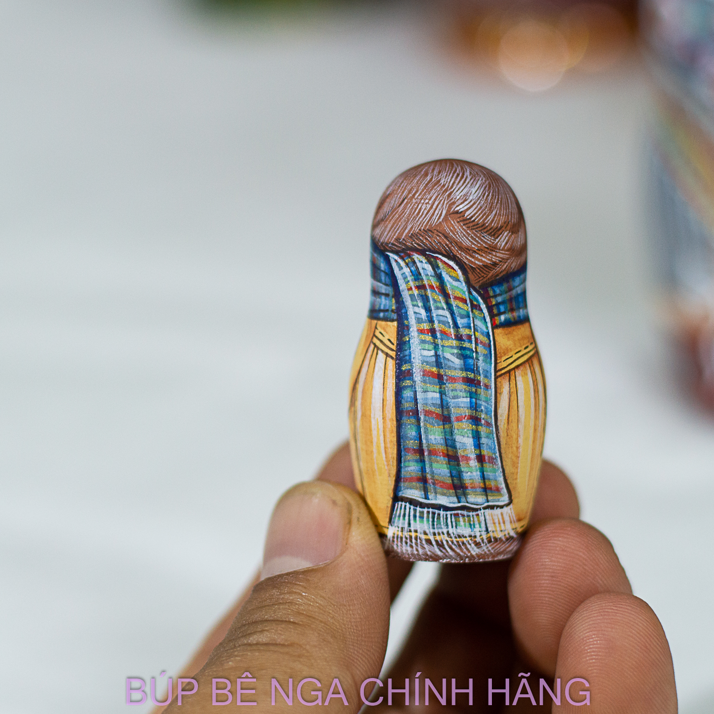 BỘ BÚP BÊ NGA MATRYOSHKA 5 LỚP 20CM HOA VĂN "CÔ BÉ MÙA ĐÔNG" CỰC ĐẸP VÀ PHONG CÁCH, CÁ TÍNH