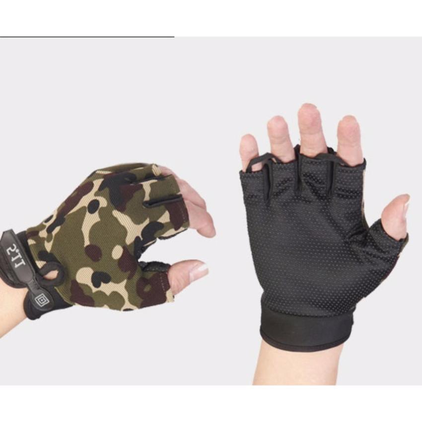 1 đôi găng tay chiến thuật hở ngón 511 rằn ri camo
