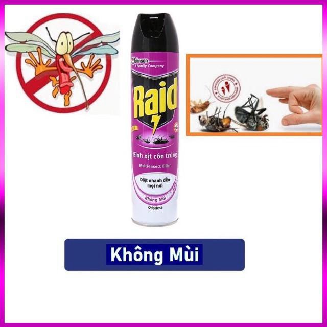 Xịt Côn Trùng Raid Không Mùi 600ml