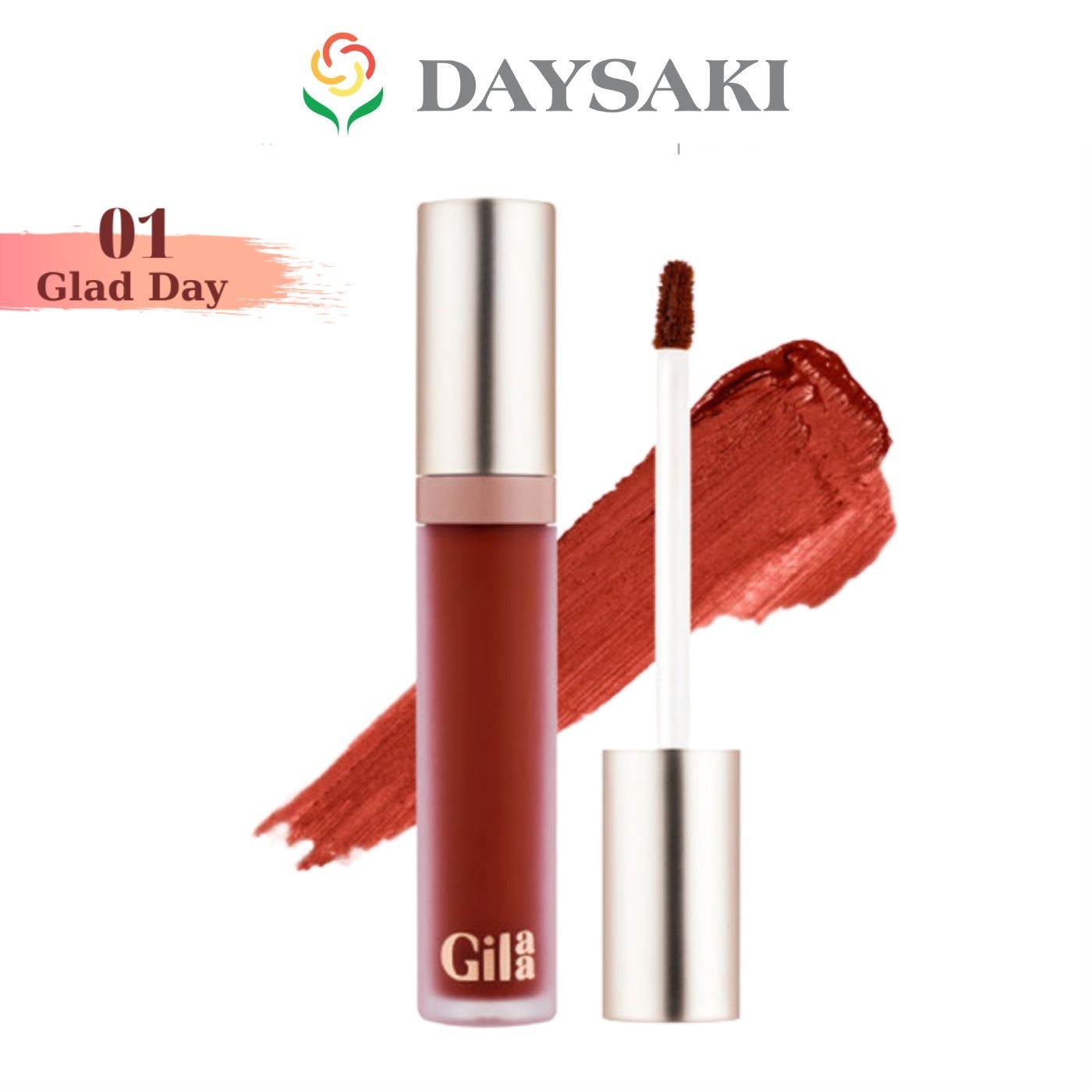 Gilaa Son Kem Siêu Lì, Lâu Trôi, Mịn Mượt Nhẹ Môi Long Wear Lip Cream 5g #01 Glad Day