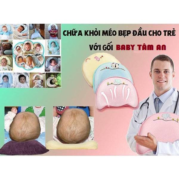 Gối cao su chống méo, bẹp đầu cho bé (30*20*3 cm)