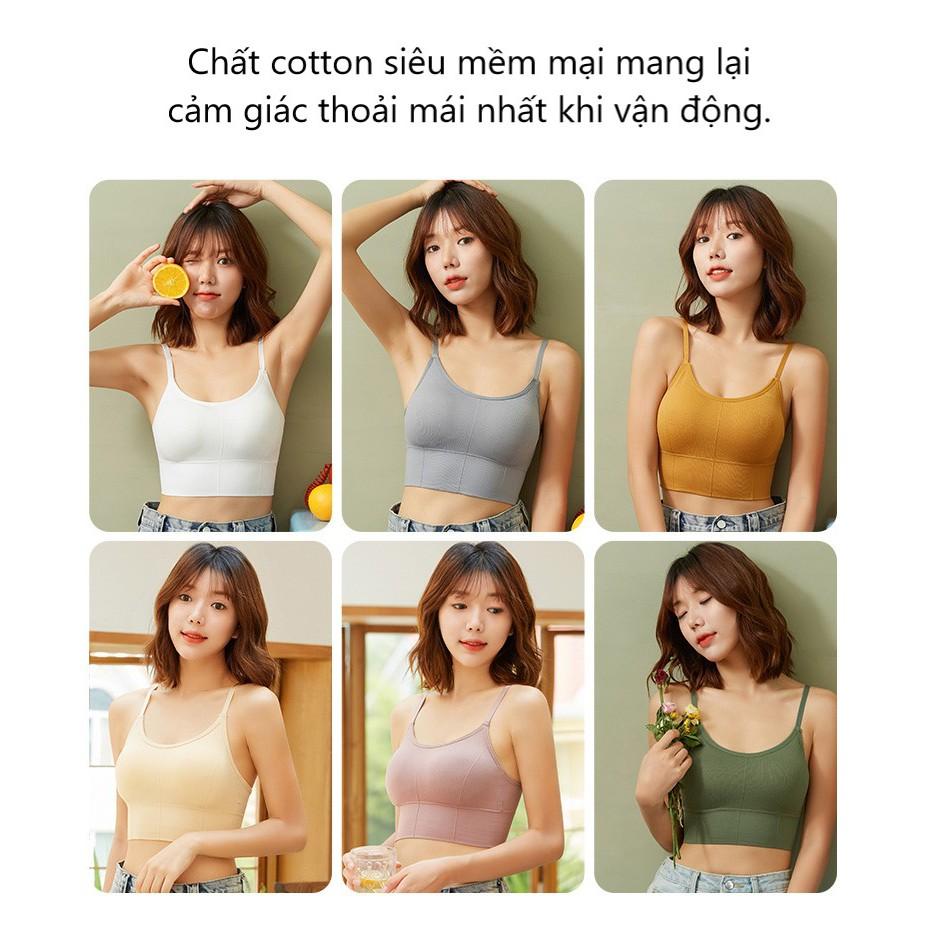 Áo bra tập gym, áo ngực cotton có mút ngực mềm mại A/C069