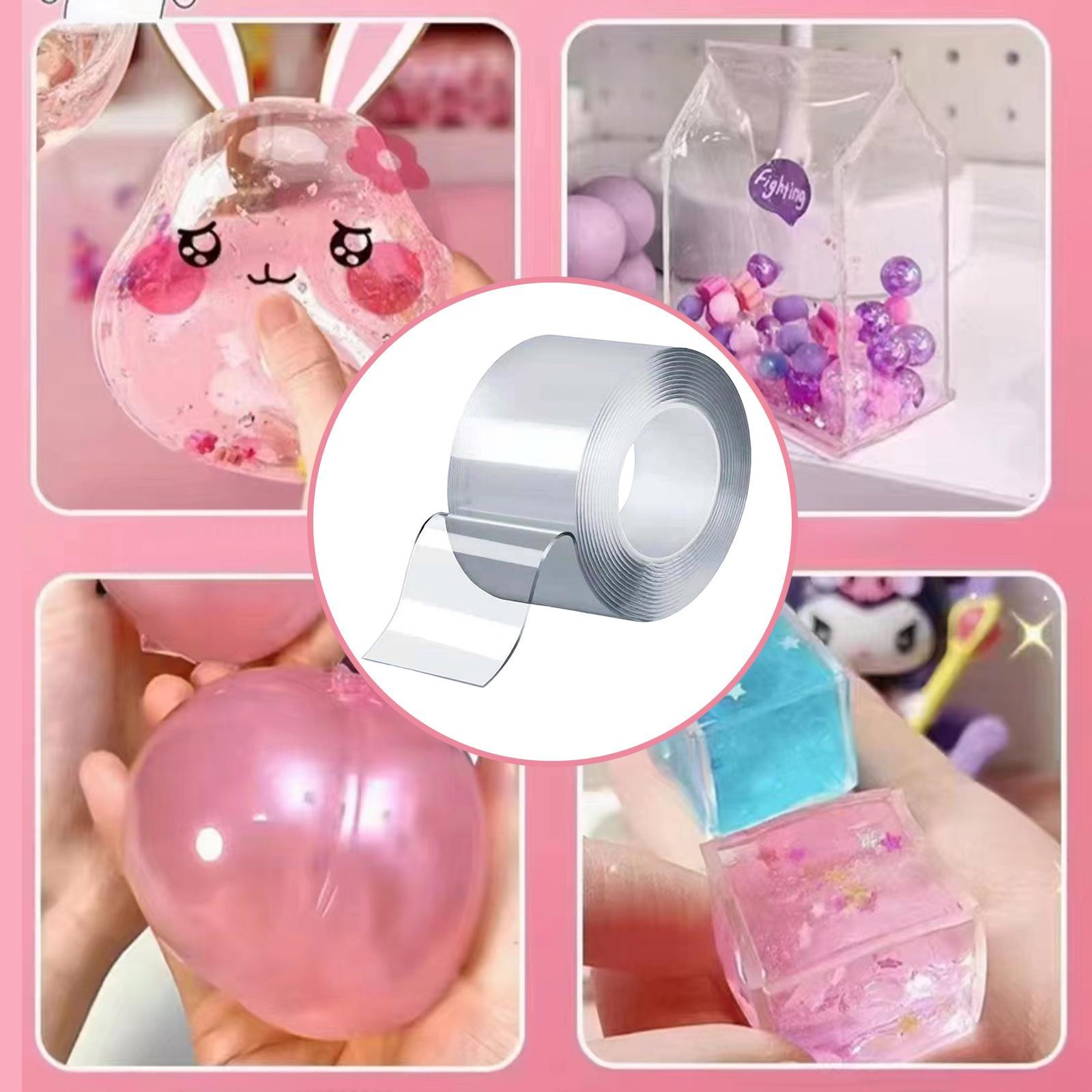 Double Sided Tape Heavy Duty, Multipurpose Removable Mounting Tape, Washable Sticky Strong Tape Strips Transparent Tape