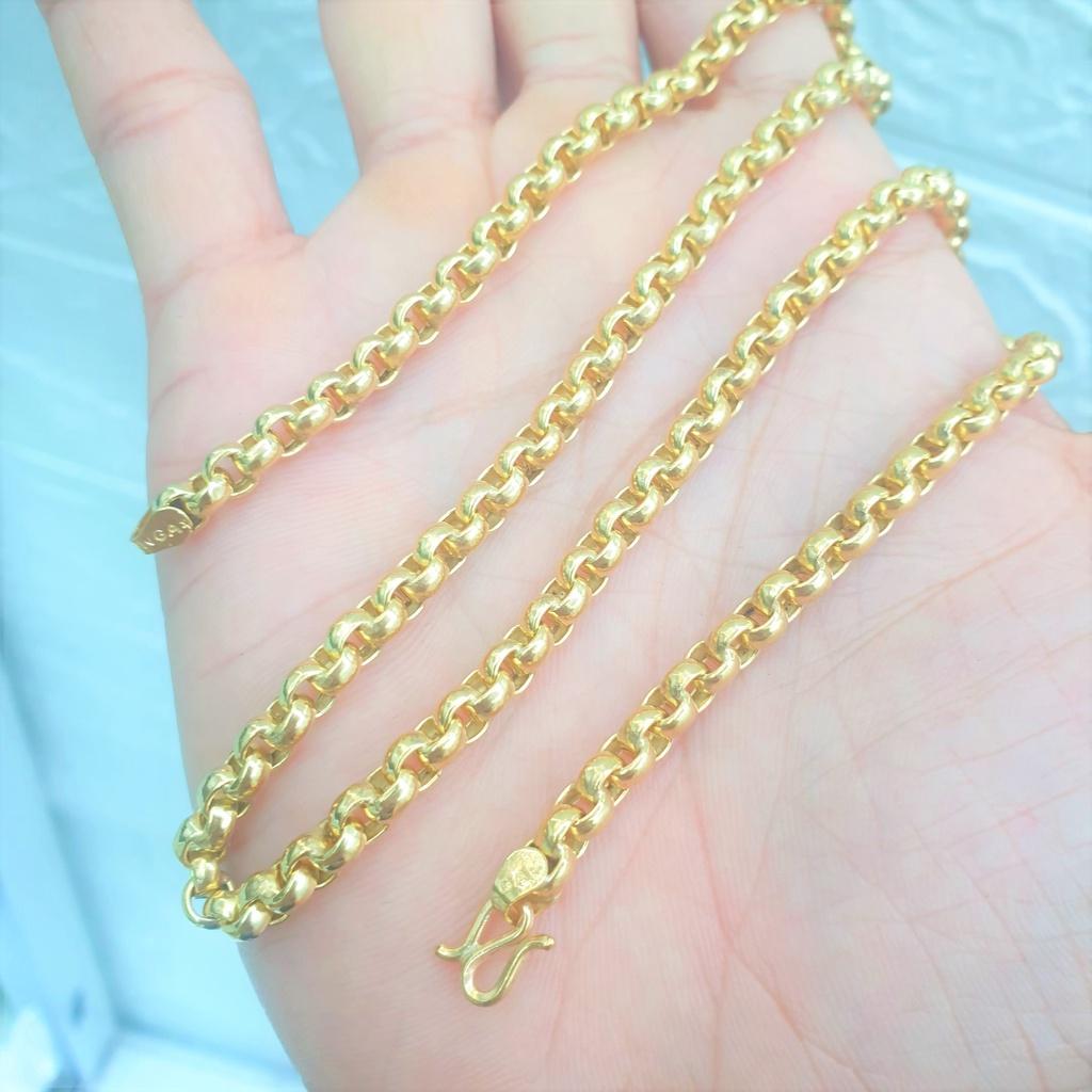Dây Chuyền Ống Vuông Bản 4,5MM Vàng Vonfram Cao Cấp-Vòng Cổ dùng vĩnh viễn tắm rửa thoải mái