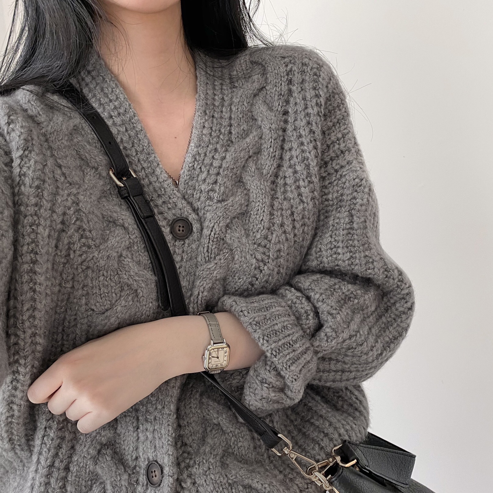 Áo khoác len cardigan ulzzang hàn quốc