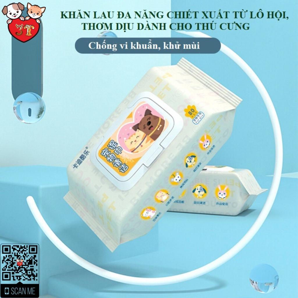 Khăn lau đa năng chiết xuất từ lô hội Naive Babe vệ sinh, chăm sóc răng miệng cho thú cưng