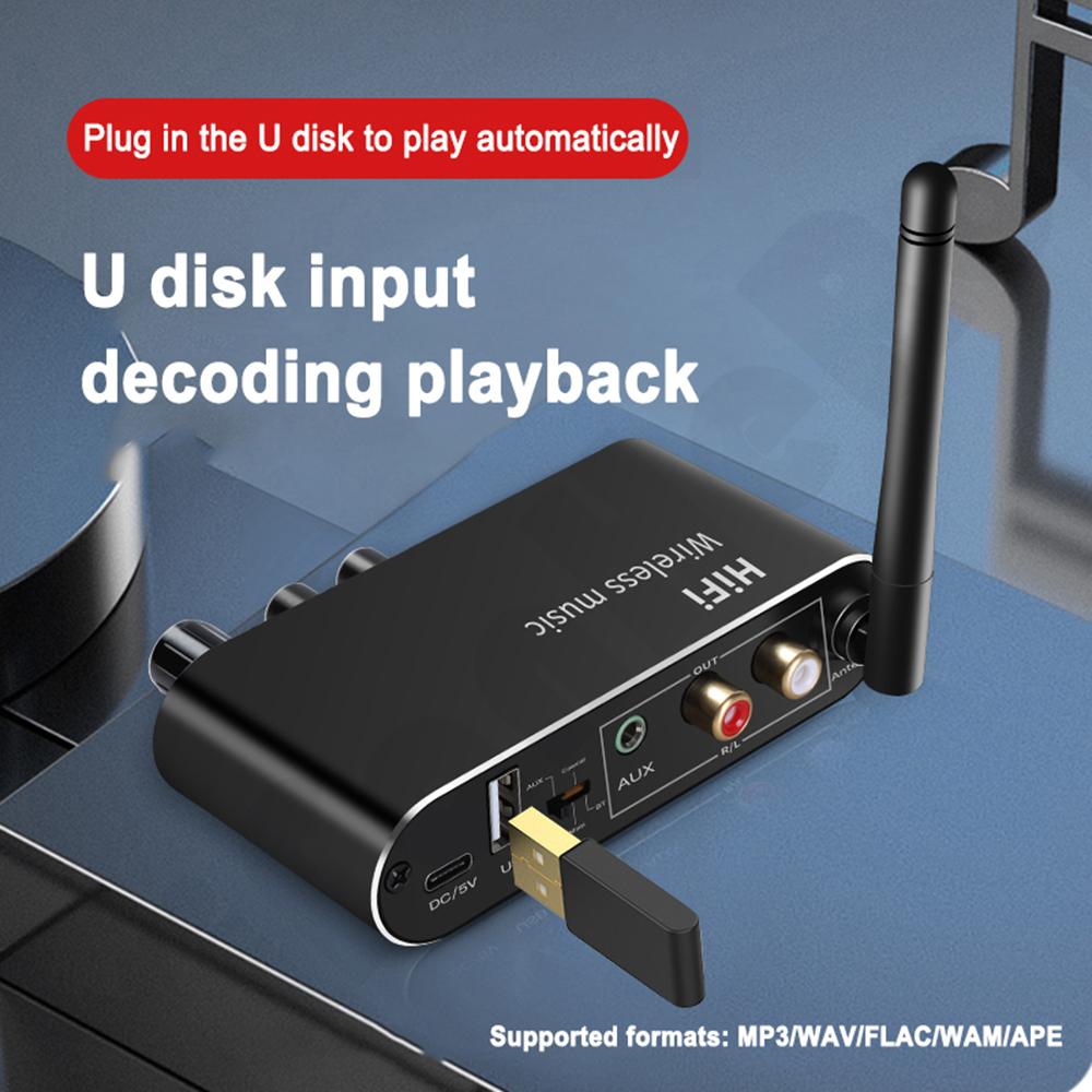 Bộ chuyển đổi quang điện tử DAC mới đồng trục với bộ khuếch đại xe hơi Aux RCA 3,5mm