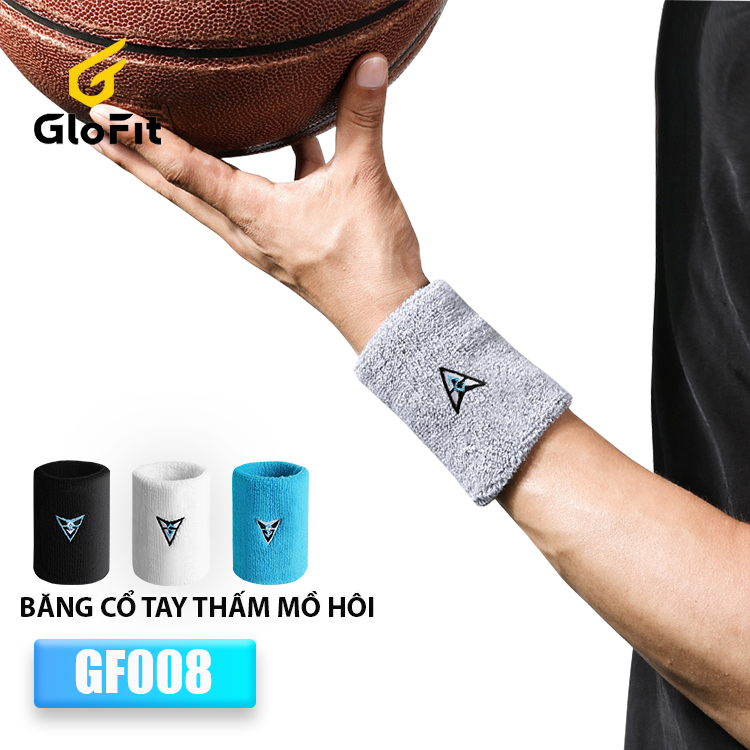 Băng Cổ Tay Thấm Hút Mồ Hôi Glofit - GF088, Băng Cổ Tay Chặn Mồ Hôi Chất Liệu Cotton Mềm Mịn Cao Cấp (1 Chiếc)