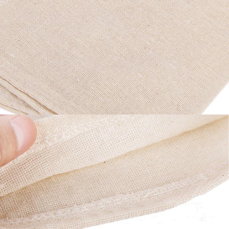 5pcs tái sử dụng túi gia vị bông và lanh chống rò rỉ kiểu dây rút