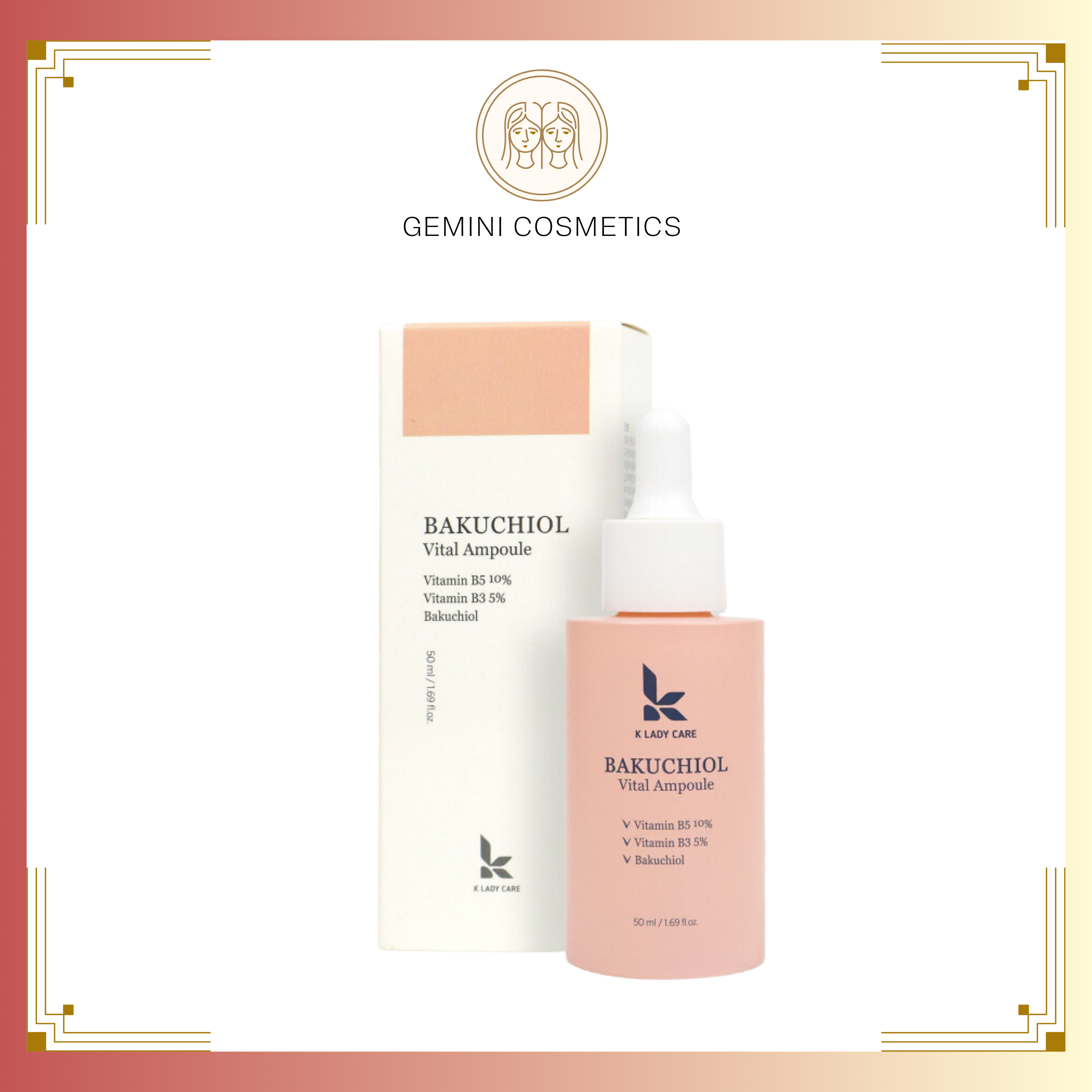 Tinh chất vitamin B3-B5 dưỡng trắng phục hồi da K Lady Care 50ml