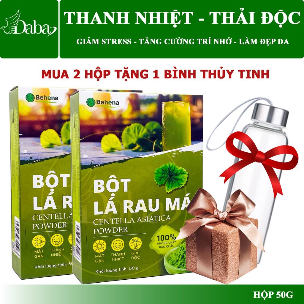 Bột rau má Behena , thanh lọc cơ thể, giảm mụn, làm đẹp da, ngăn ngừa táo bón (Hộp 50gram)