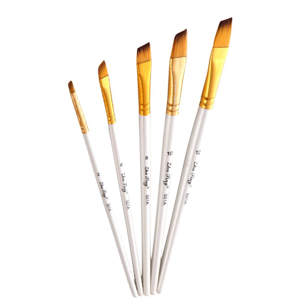 5 Nghệ Thuật Bút Lông Góc Cạnh Nghệ Sĩ Acrylic Tinh Dầu Vẽ Tranh Màu Nước Bàn Chải