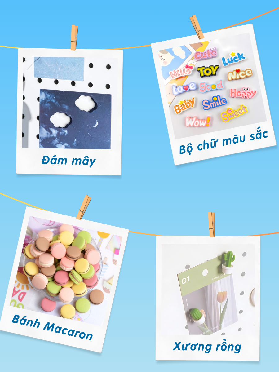 Nam châm tủ lạnh chữ cái sáng tạo Dola Home nam châm dán đính sticker, giấy note, quà lưu niệm, quà handmade