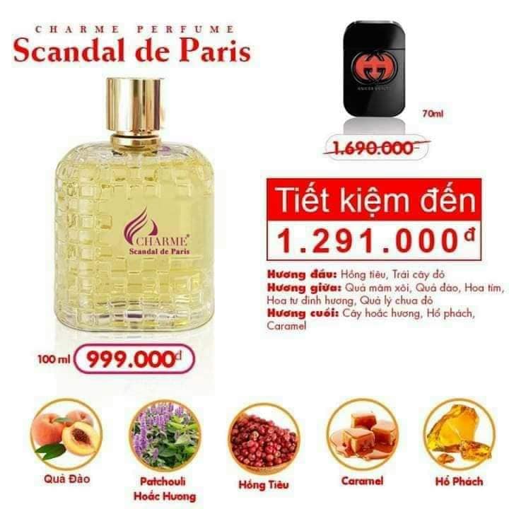 Nước Hoa Charme SCANDAL DE PARIS  100ml