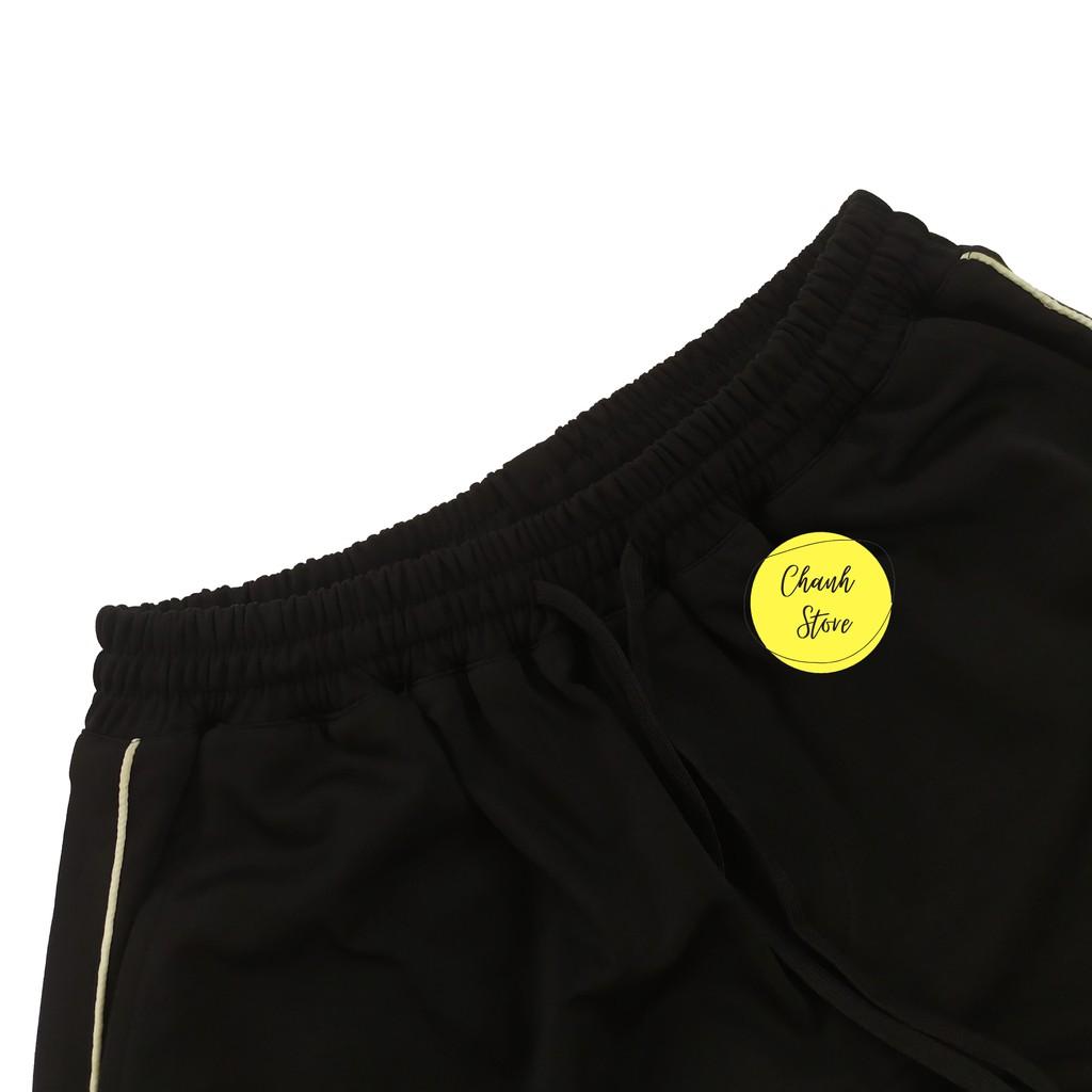 Quần Ống Suông Rộng Nam Nữ Track Pant Kẻ Sọc ullzang - Trouser line