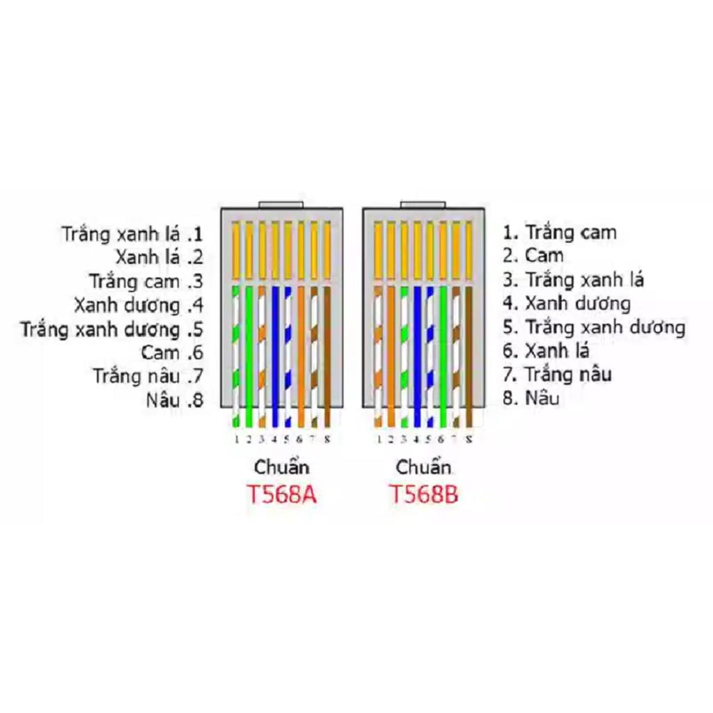 Đầu RJ 45  được thiết kế 8 pin, chân tiếp xúc được mạ vàng  titan. Điều này giúp cho tín hiệu đường truyền được ổn định