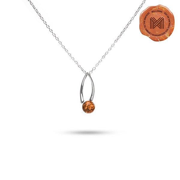 Dây chuyền Bạc 925 đính Đá Hổ Phách Multifaceted Millenne Paris MLNE2004BA