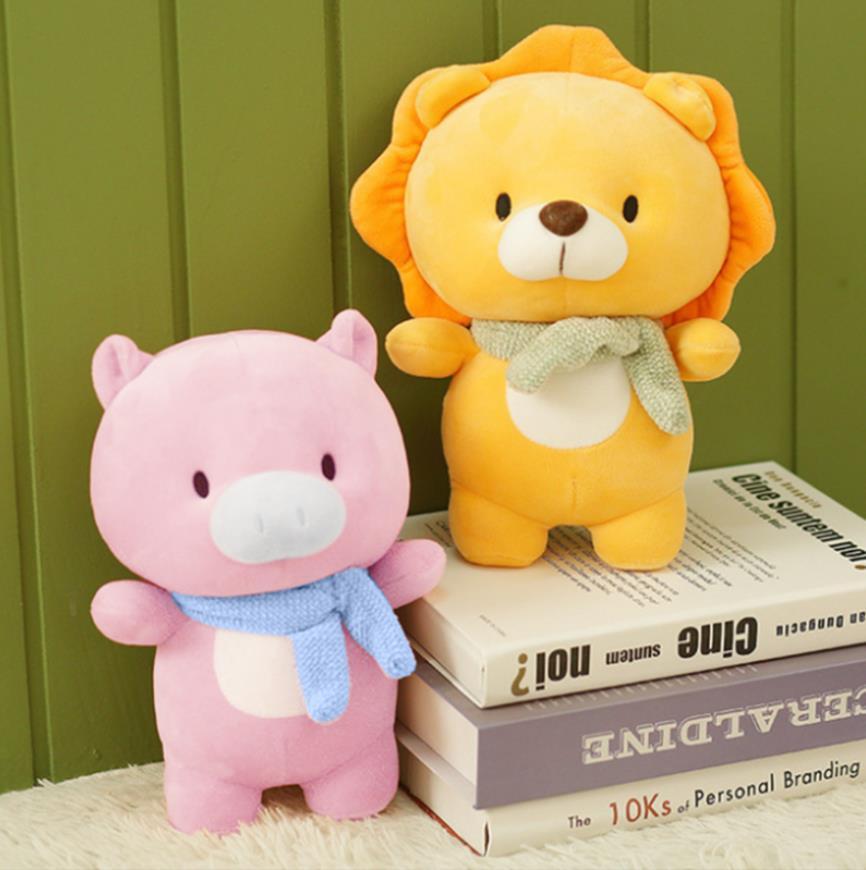 23Cm Đáng Yêu Trang Trí Phòng Thú Nhồi Bông Hình Sư Tử Hà Mã Lợn Khủng Long Gối Kawaii Búp Bê Sang Trọng Đồ Chơi Cho Trẻ Sinh Nhật tặng Quà Giáng