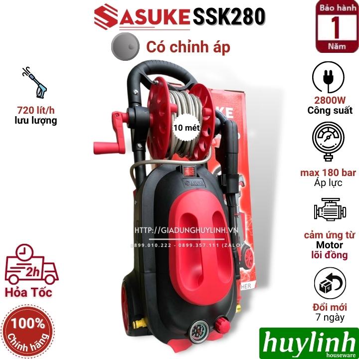 Máy xịt rửa xe Chỉnh Áp Sasuke SSK-280 - Công suất 2800W - Motor cảm ứng từ - Hàng chính hãng