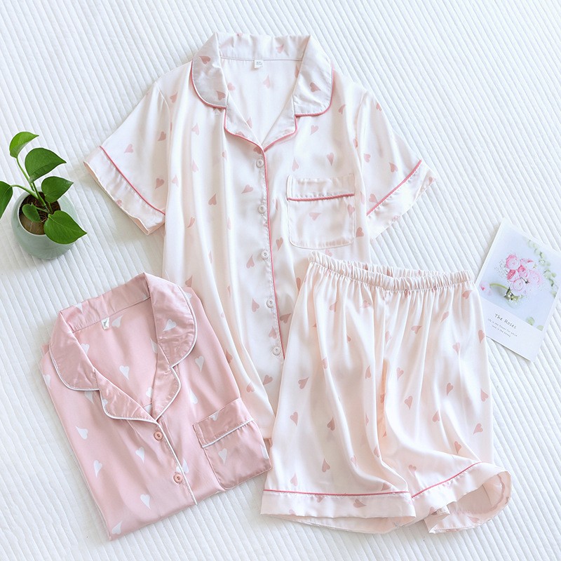 Pyjama Nữ Short Đùi Mặc Nhà  Azuno AZ185 Chất Liệu Lụa Cao Cấp Mặc Mùa Hè Cực Mát