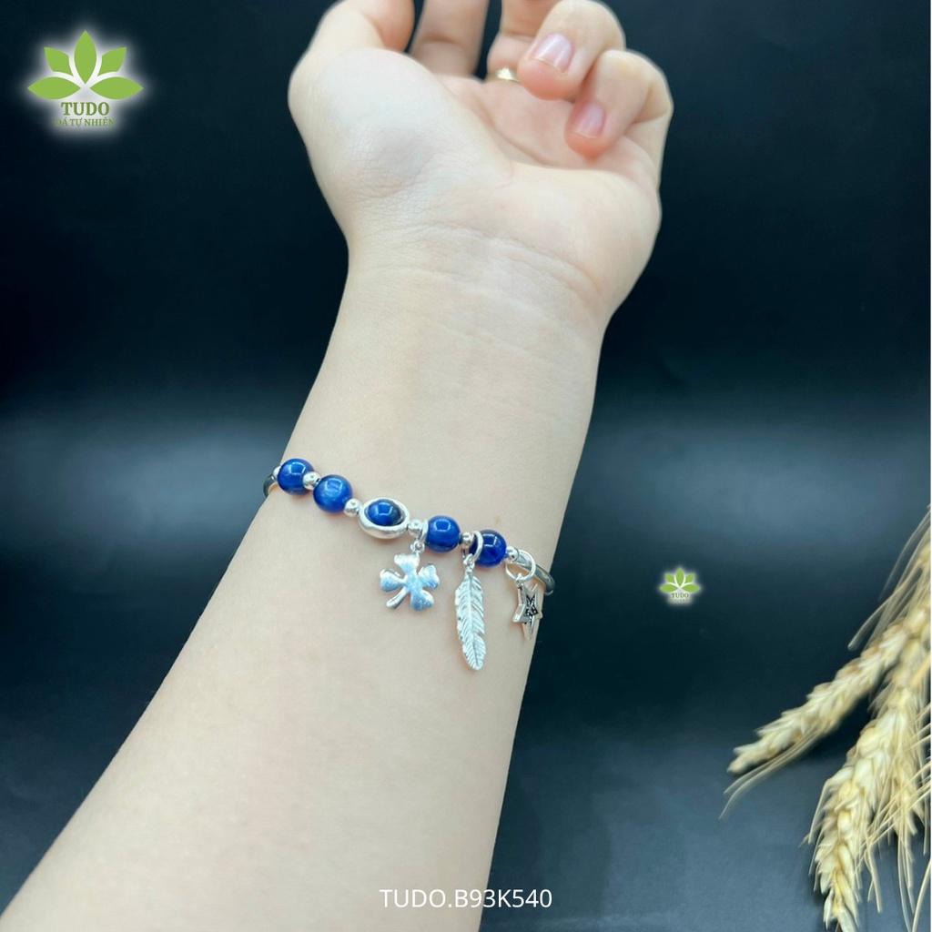 Vòng Tay Nữ Đẹp - Vòng Phong Thủy Mệnh Thủy Mộc TUDO VCBKYAN AG925 B93K540 Charm Lông Công, Cỏ 4 Lá, Ngôi Sao - May Mắn