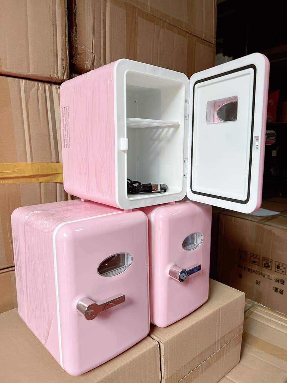 Tủ lạnh mini 2 chế độ nóng lạnh 4 lít cho gia đình và ô tô