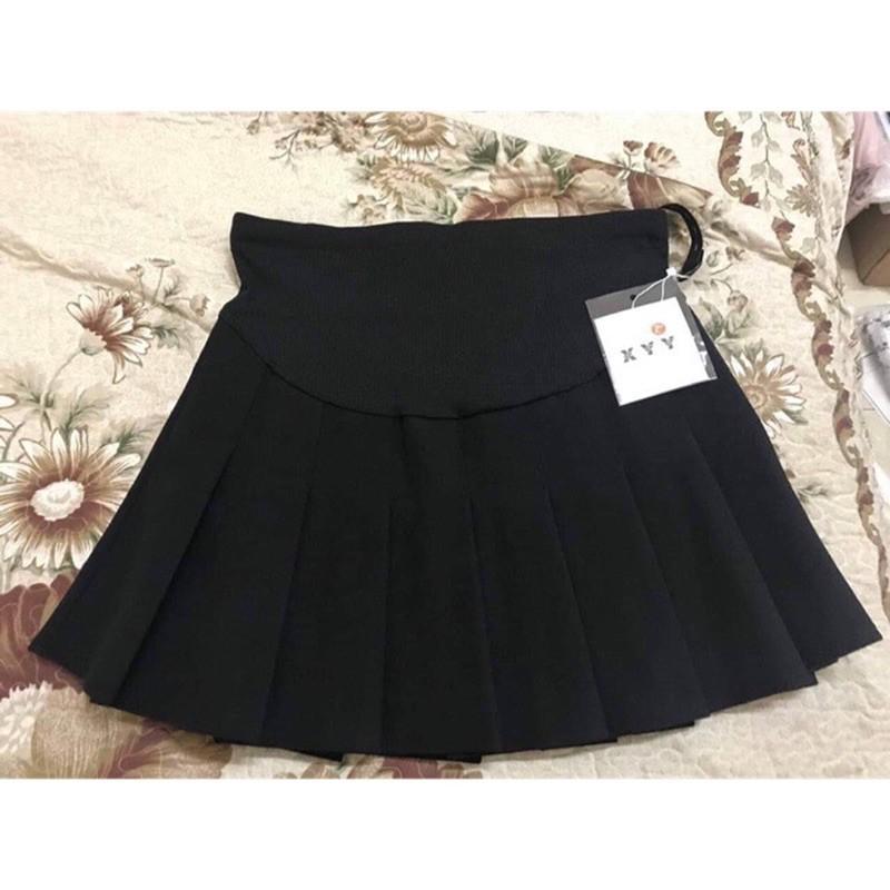Chân váy bầu dập lyChất umi Hàn nhập khẩu siêu đẹpcó chun chỉnh to nhỏ từng thai kỳĐáp bụng co giãn