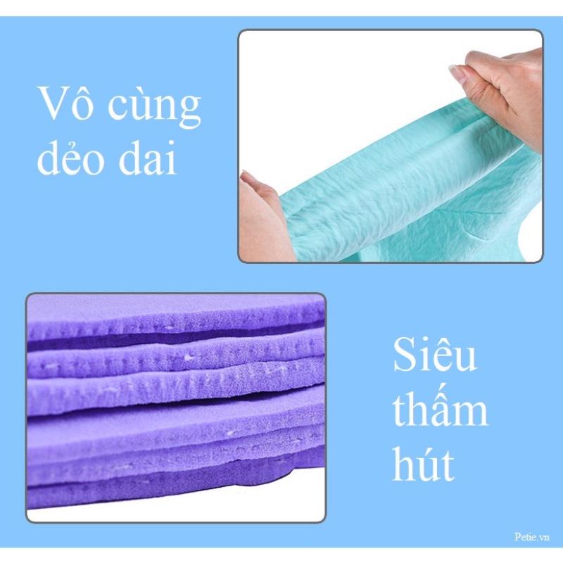 Khăn tắm chó mèo Clean Cham siêu thấm hút - Khăn lau đa năng, siêu thấm đa công dụng (Size to