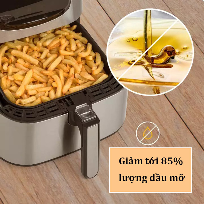 Nồi chiên không dầu Klarstein 5.4L Điện tử Aero Vital Duluxe - Hàng chính hãng