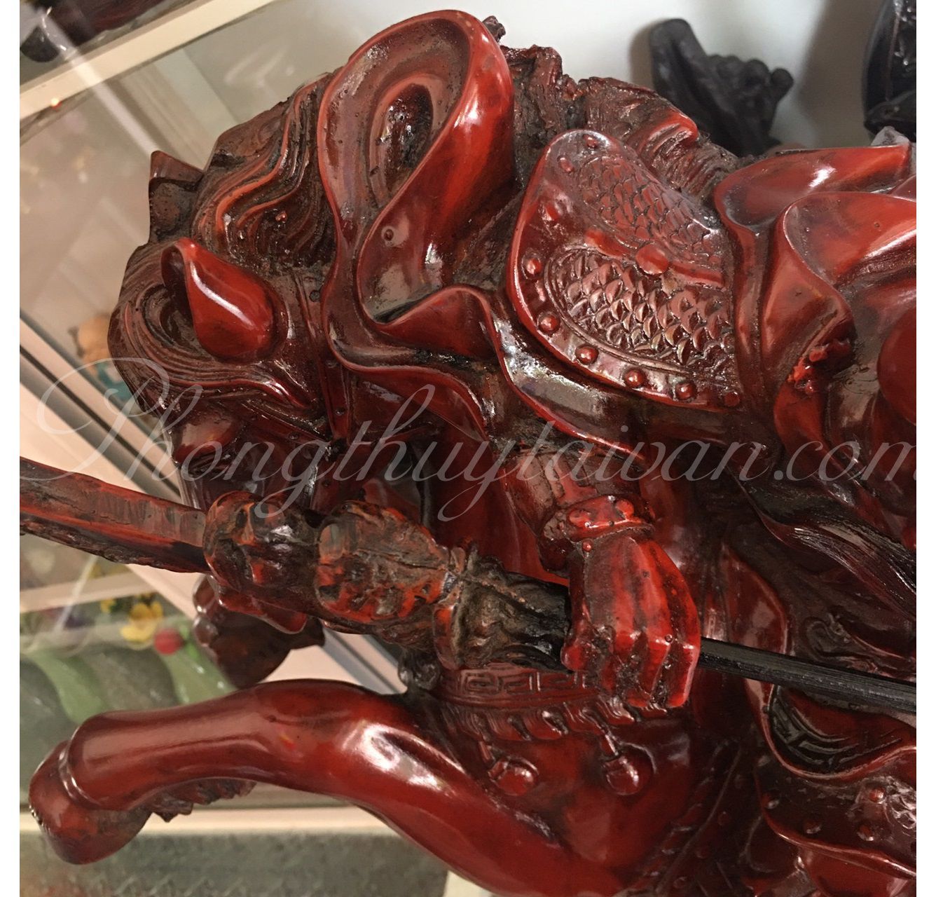 Tượng Quan Công Cưỡi Ngựa cao 52cm- trấn sát,chiêu tài