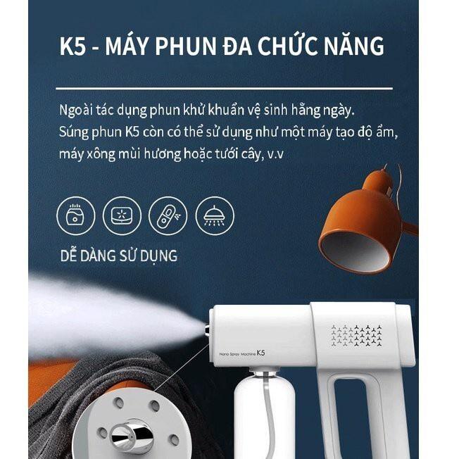 Súng Phun Khử khuẩn Cầm Tay NANO, Máy Xịt Khử Khuẩn Tia Cực Tím 400ml Thế Hệ Mới