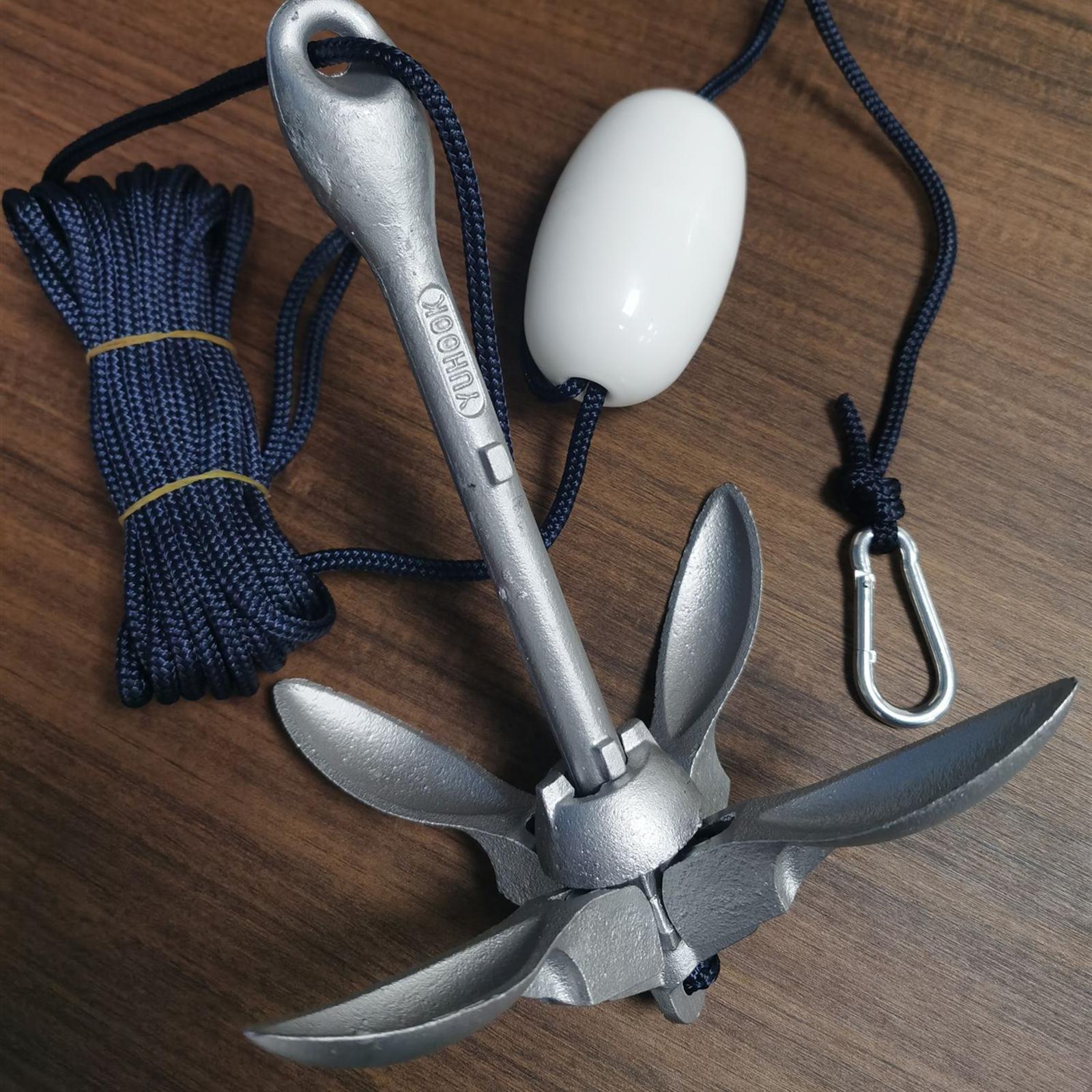 1.5kg Kayak Anchor Folding Grapnel Carabiner Clip