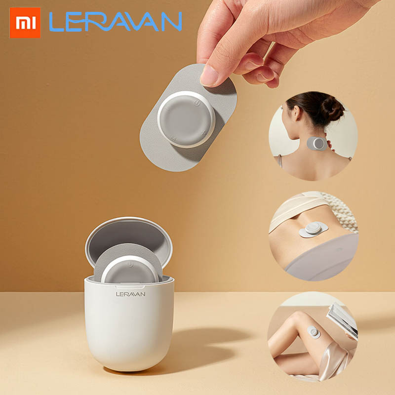 Miếng dán mát xa ma thuật Xiaomi Youpin LF Leravan với hộp sạc TENS Xung điện Máy mát xa trị liệu cơ toàn thân Thư giãn