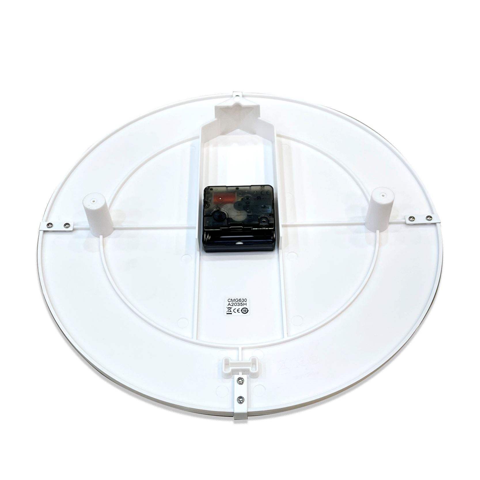 Đồng hồ Rhythm CMG630NR03 – Kt 30.7 x 5.4cm, 622kg. Vỏ nhựa. Dùng Pin.