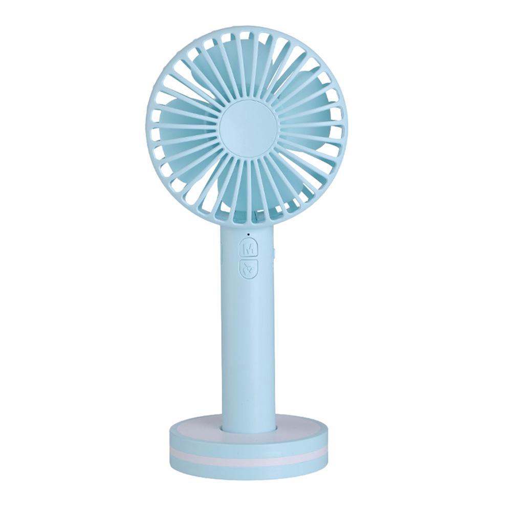 Mini Handheld Personal Desktop USB Cooling Fan with Mirror Base