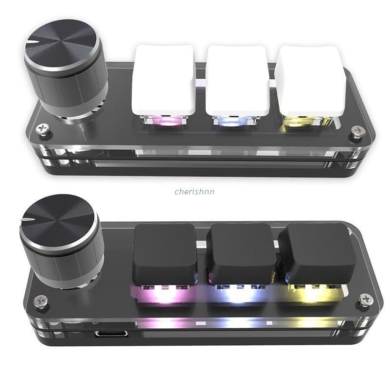 Bàn Phím Cơ Chơi Game Macro Mini 3 Phím Với Dây Cáp Dữ Liệu USB Cho Windows OSU HID Standard