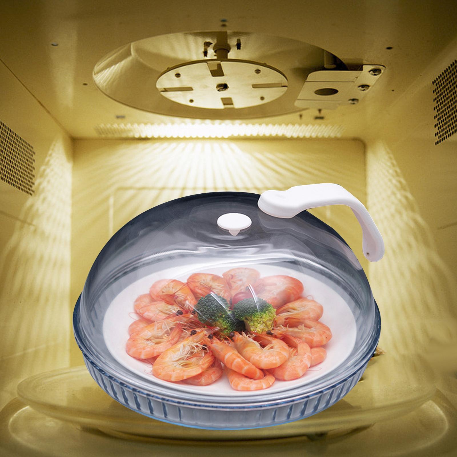 Microwave Splatter Cover with Handle Dia 28.5cm Reusable  Cover