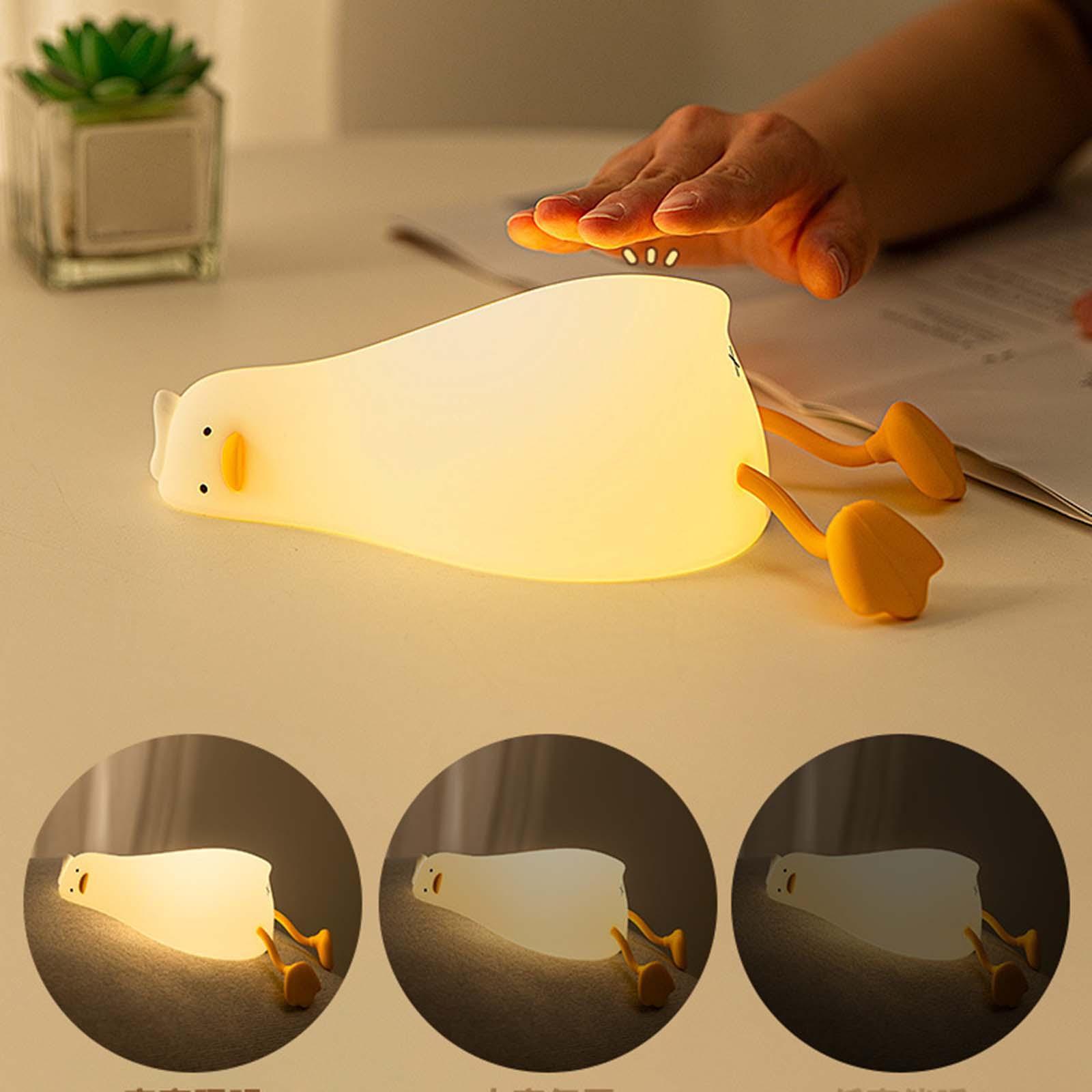 Cute Silicone Night Light Touch Control USB Rechargeable for Children Baby