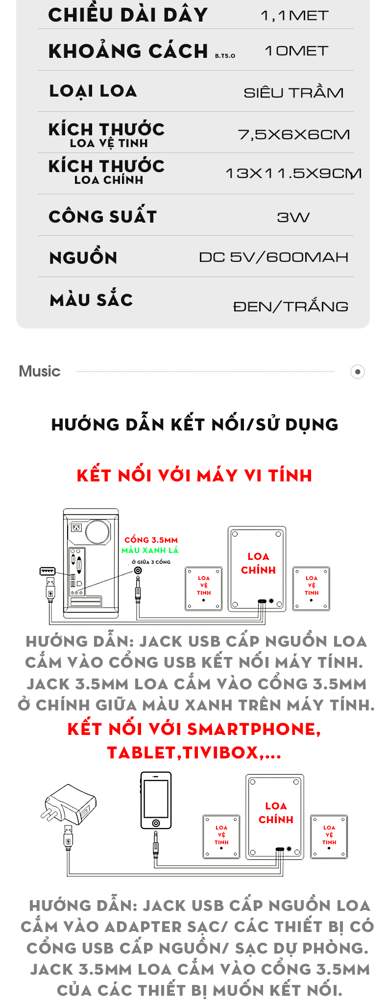 Loa Vi Tính Fantech D221 Hàng Chính Hãng VN/A