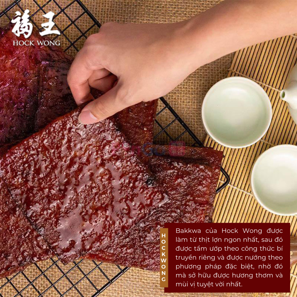 Bộ Ngũ Lộ Thần Tài 3D Bakkwa Thịt Heo Nướng Hock Wong - Quà Tặng May Mắn, Phú Quý, Tấn Tài Tấn Lộc