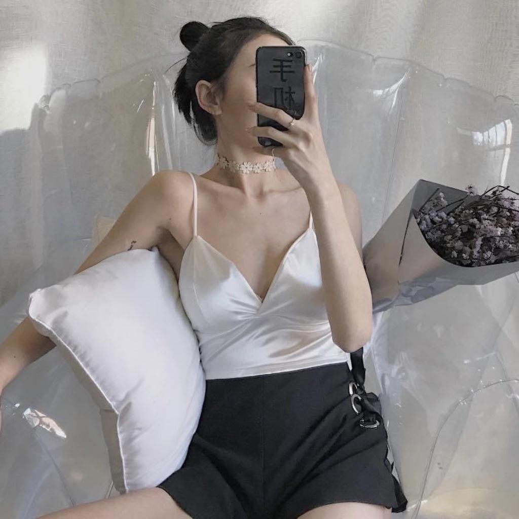 Áo Lót Bralette Satin Dáng Dài