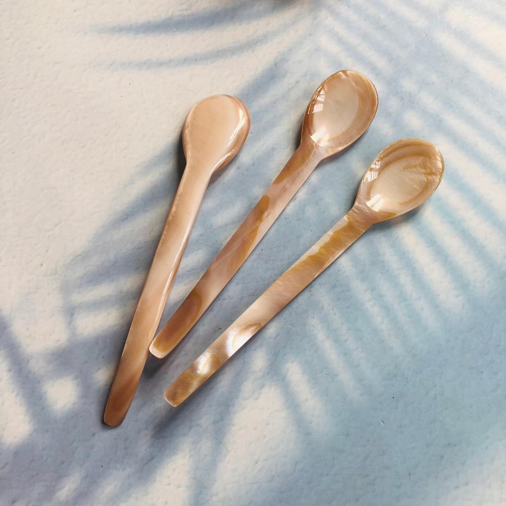 Thìa Trai Hồng 14cm, Thìa Muỗng Thủ Công Làm Thủ Công, Phụ Kiện Bàn Ăn, Chụp Ảnh Trang Trí