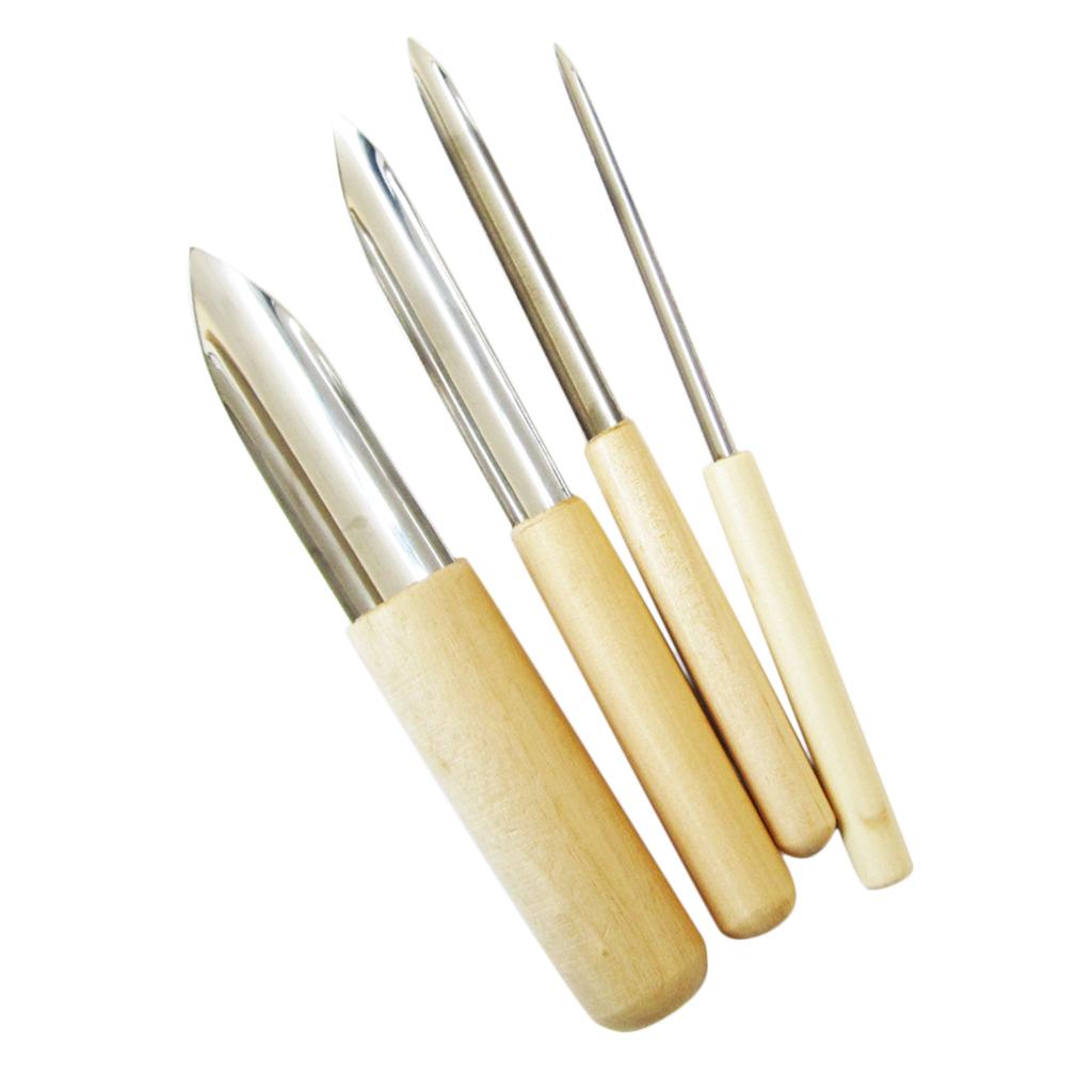 4x Modeling Carving Clay Ceramic Pottery Craft Sculpting Hole Cutter Tool