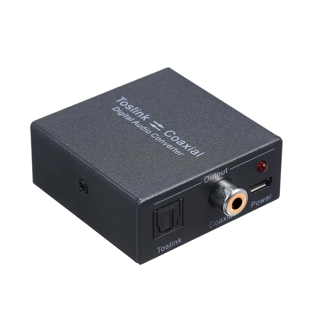 Digital 2-Way Audio Converter Optical SPDIF Toslink to Coaxial and Coaxial to Optical SPDIF Toslink Bi-Directional