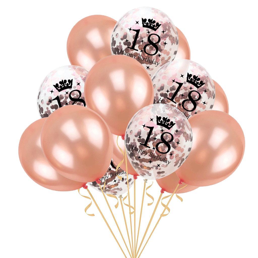 Happy Birthday Digital Confetti Latex Balloon Birthday Decor