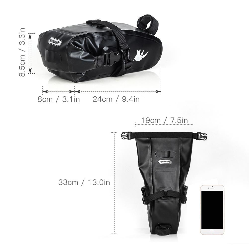 Túi yên xe đạp không thấm nước dễ khô Làm bằng chất liệu PVC
