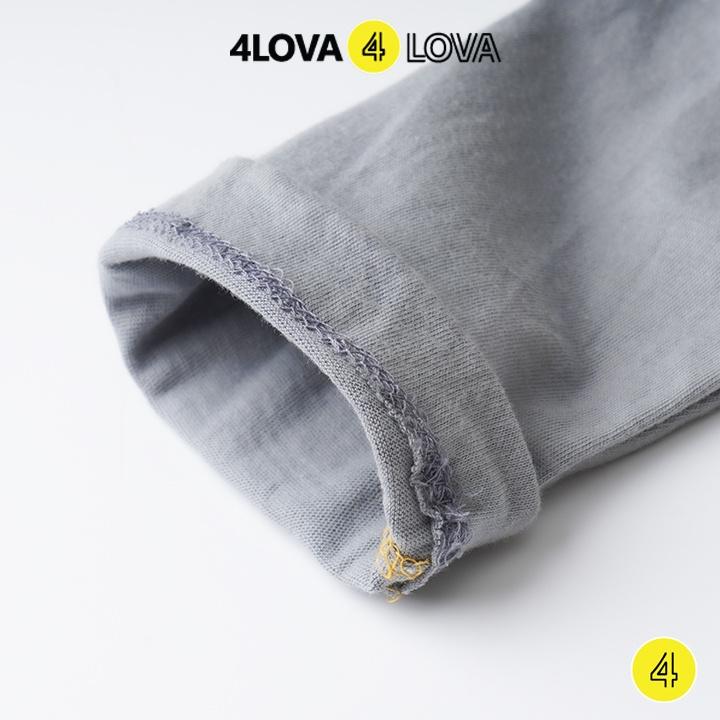 Áo thun dài tay bé trai 4LOVA chất cotton mềm mại hình dễ thương hàng chính hãng