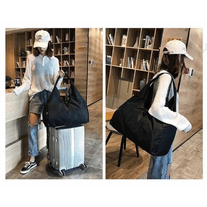 Túi xách đeo vai sức chứa lớn vải Oxford chống nước - Đen - ShopToro - AsiaMart