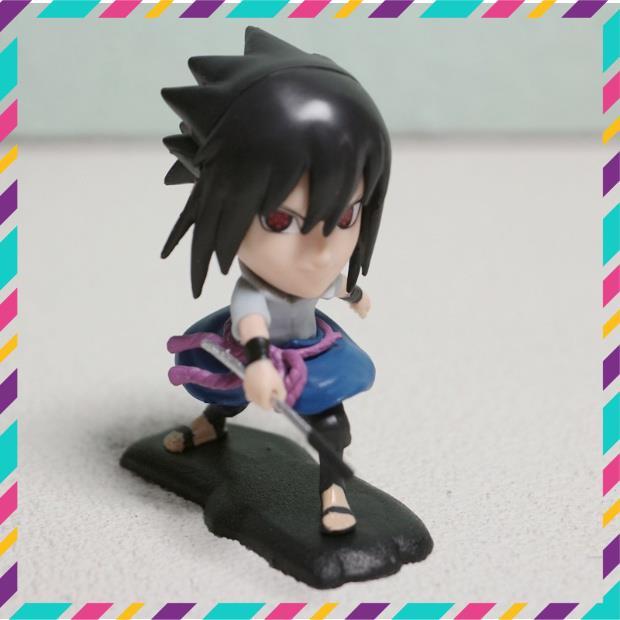 Mô Hình Naruto ChiBi, Bộ 5 Mô Hình Naruto, Kakashi, Itachi, Garaa, Sasuke Siêu Đẹp Cao 8,5 cm - Tượng Figure