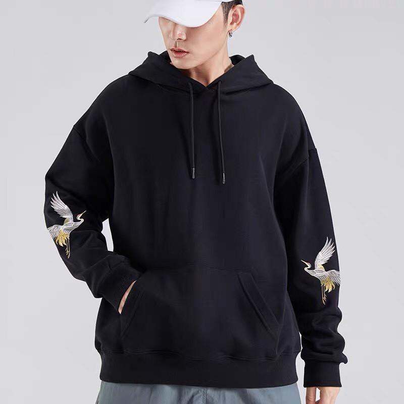 ÁO HOODIE NAM NỮ IN ĐÀN HẠC UNISEX FREESIZE DƯỚI 65KG, Áo Hoodie Nón Unisex Nam Nữ Chất Vải Nỉ Freesize 1 kích cỡ Form Dáng Rộng Dưới 65kg Mặc Đẹp-Jins Store
